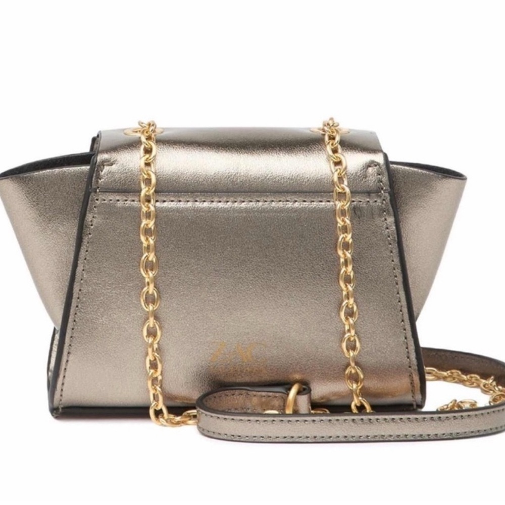 Zac Zac Posen Eartha Mini Gold Crossbody Bag MSRP398 - Picture 2 of 16